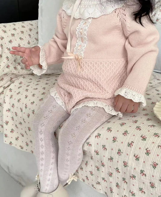 Pink baby girl romper