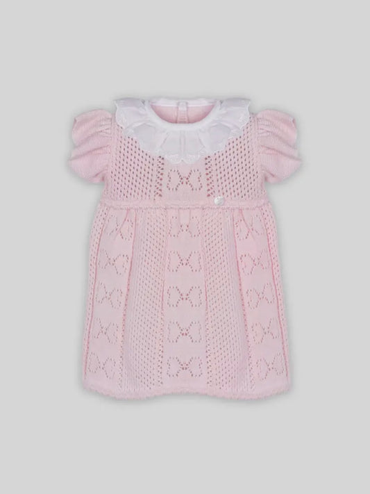 Short Sleeve Knit Bow Dress