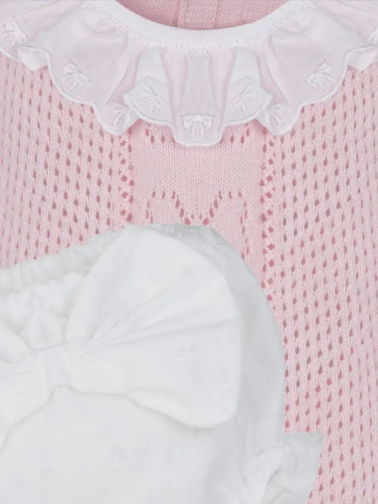 Set Knit Bow Camisole+Frilled Top