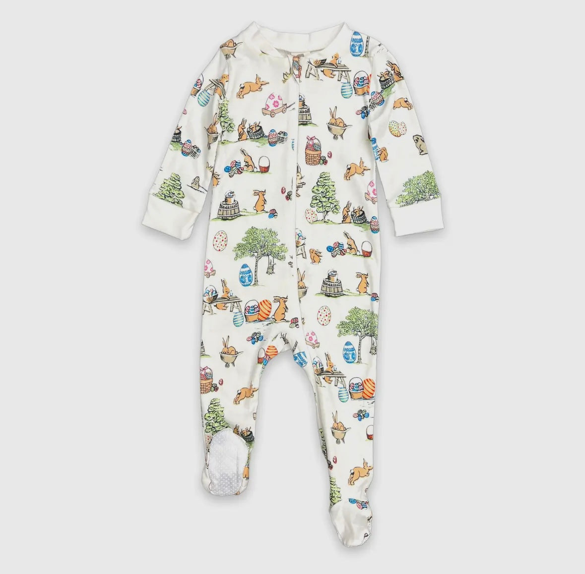 Full Zip Footed Pajama - Egg Hunt