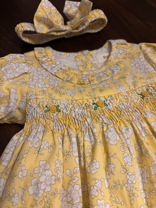 Yellow Baby Smocked Set