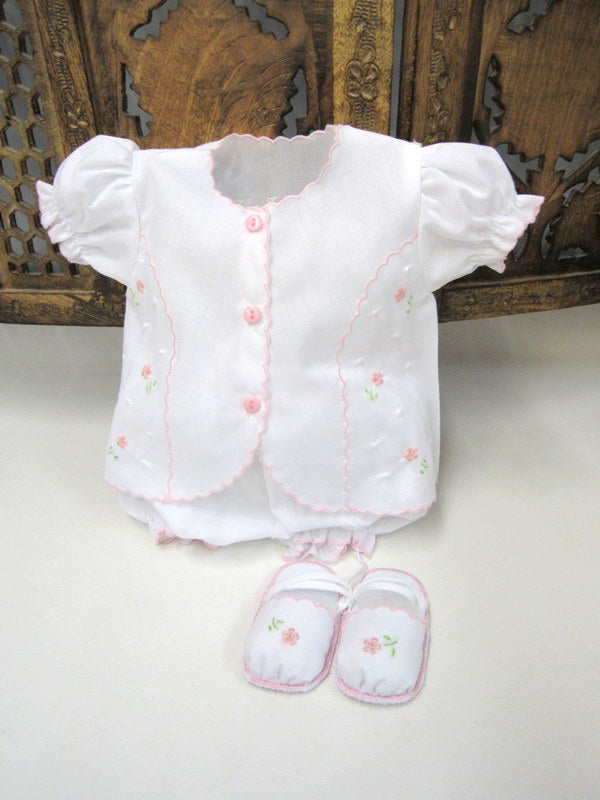 White Pink Baby Set