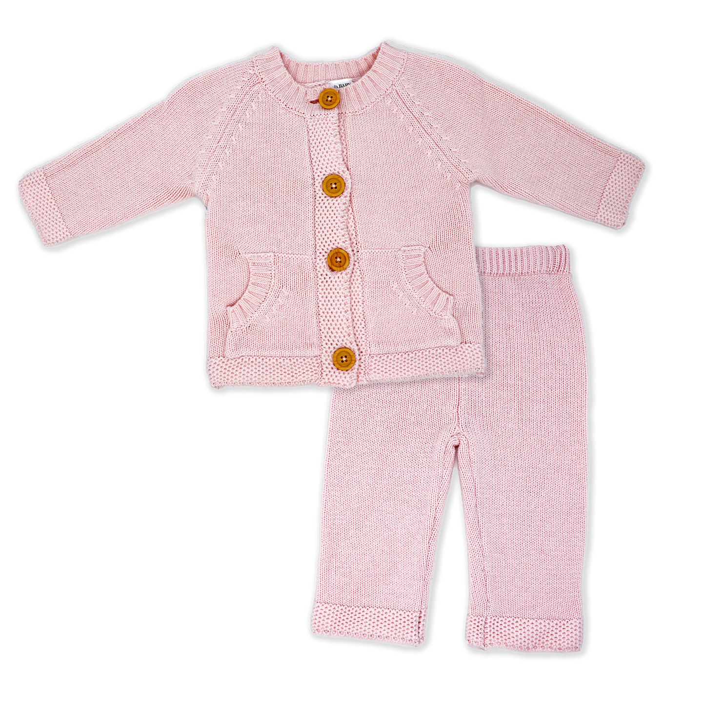 Two Piece Cardigan and Pants Set - Blush Pink