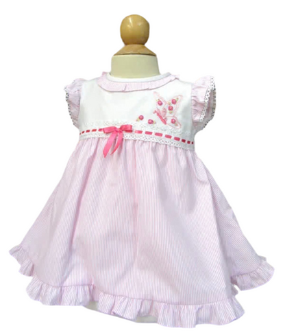 Sweet White Pink Stripe 2pc