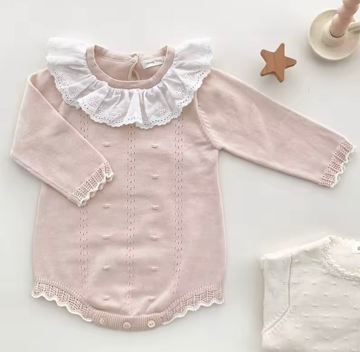 Knitted cotton romper