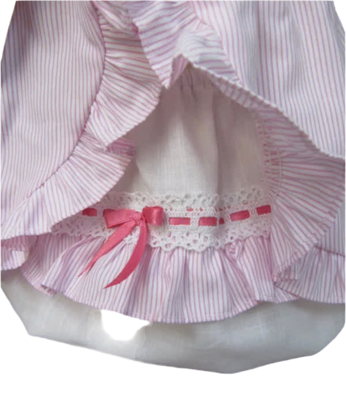Sweet White Pink Stripe 2pc