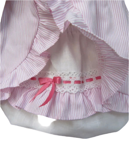 Sweet White Pink Stripe 2pc