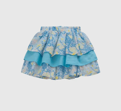 Ruffle Blouse with Flowers Girl Set