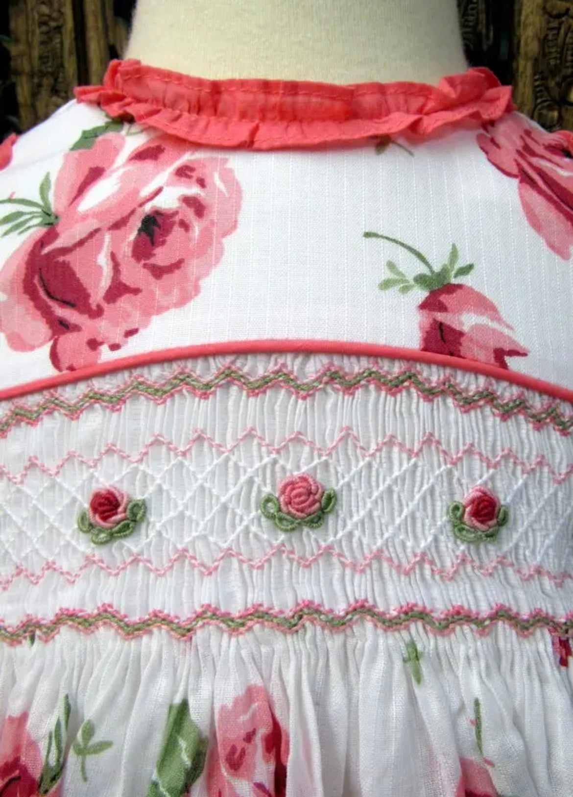 Rose Smocked Dress