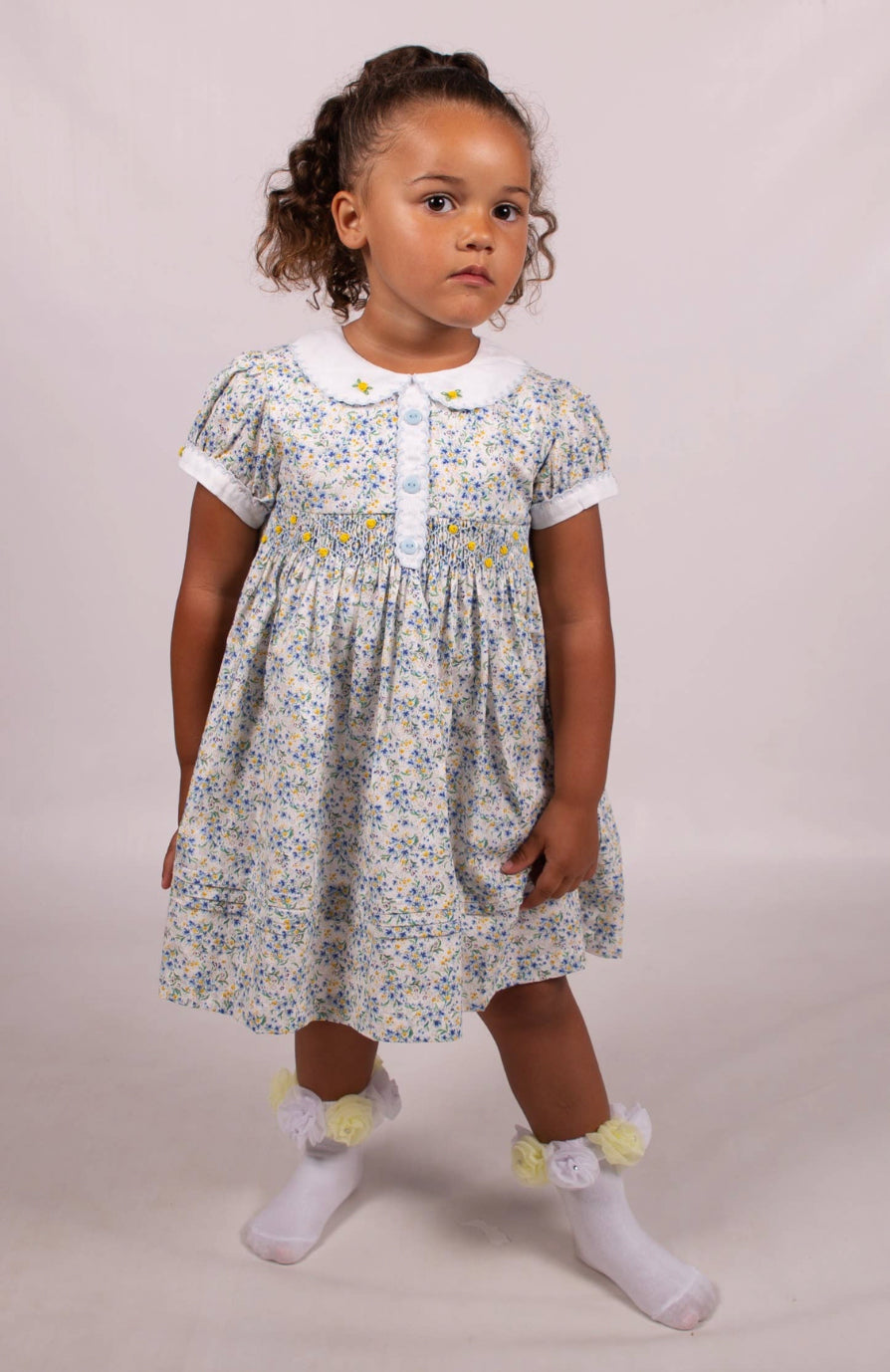 Blue smocked dress