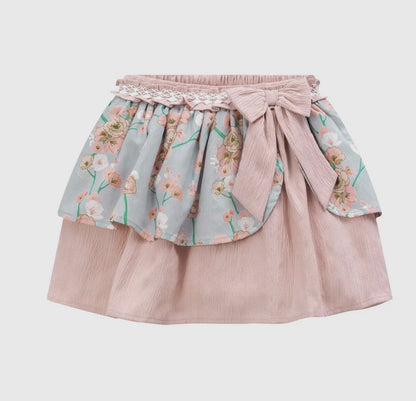 Girl Pink Floral Print Pink Set