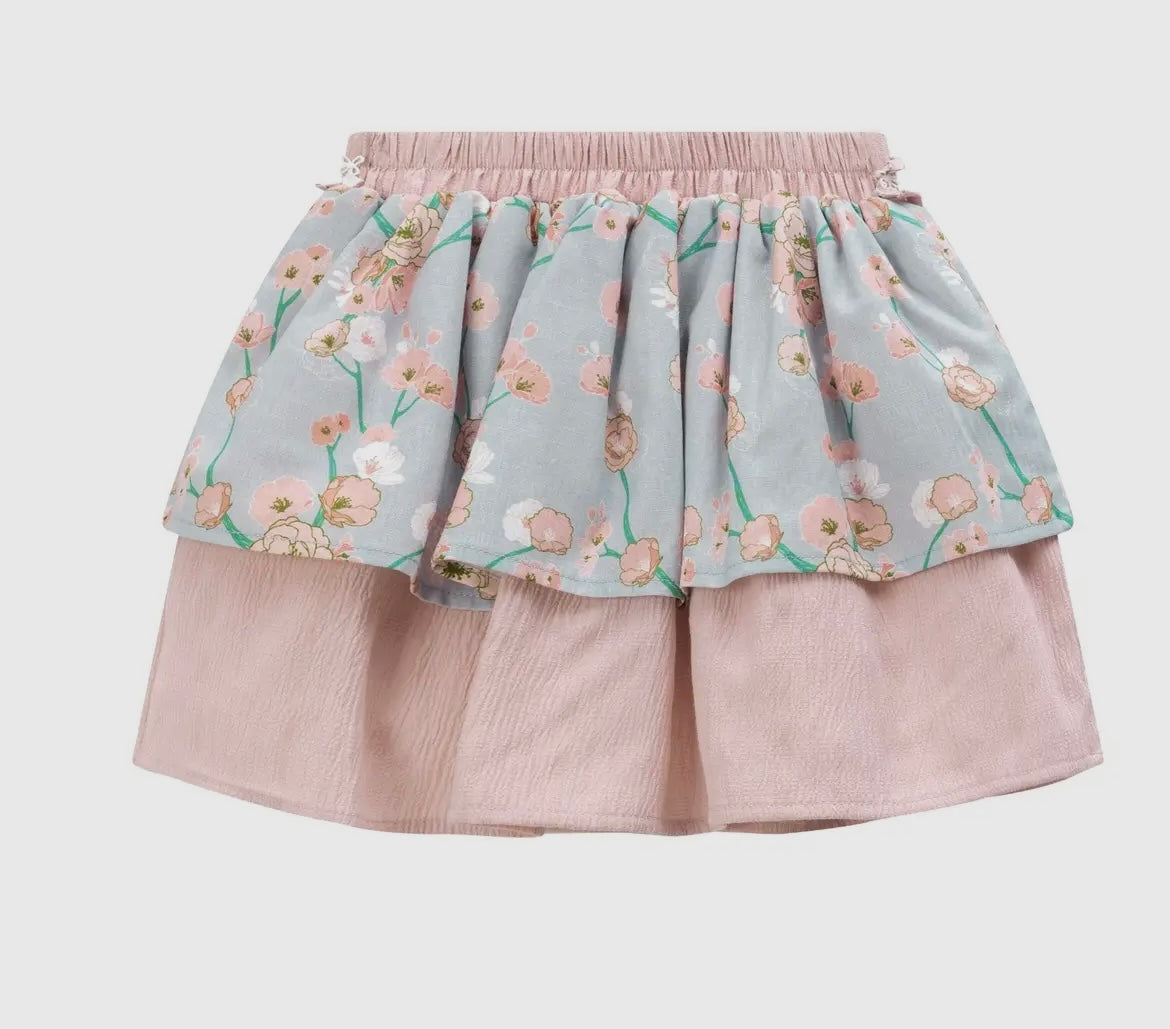 Girl Pink Floral Print Pink Set