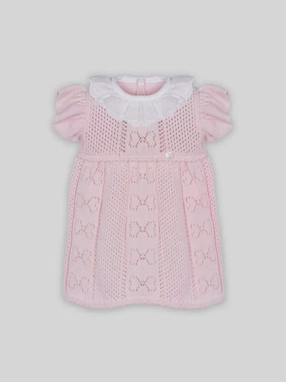 Short Sleeve Knit Bow Dress