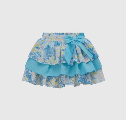 Ruffle Blouse with Flowers Girl Set
