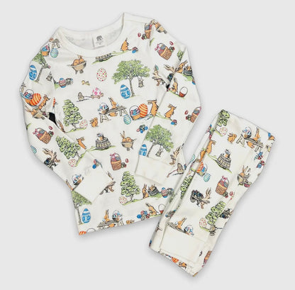 Kids Long John Pajama Set -
Egg Hunt