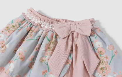 Girl Pink Floral Print Pink Set