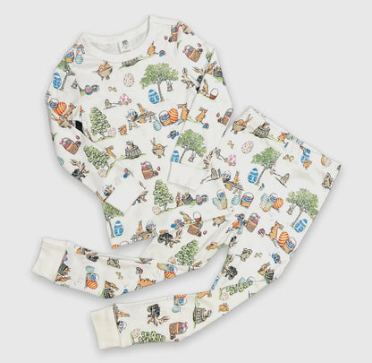 Kids Long John Pajama Set -
Egg Hunt
