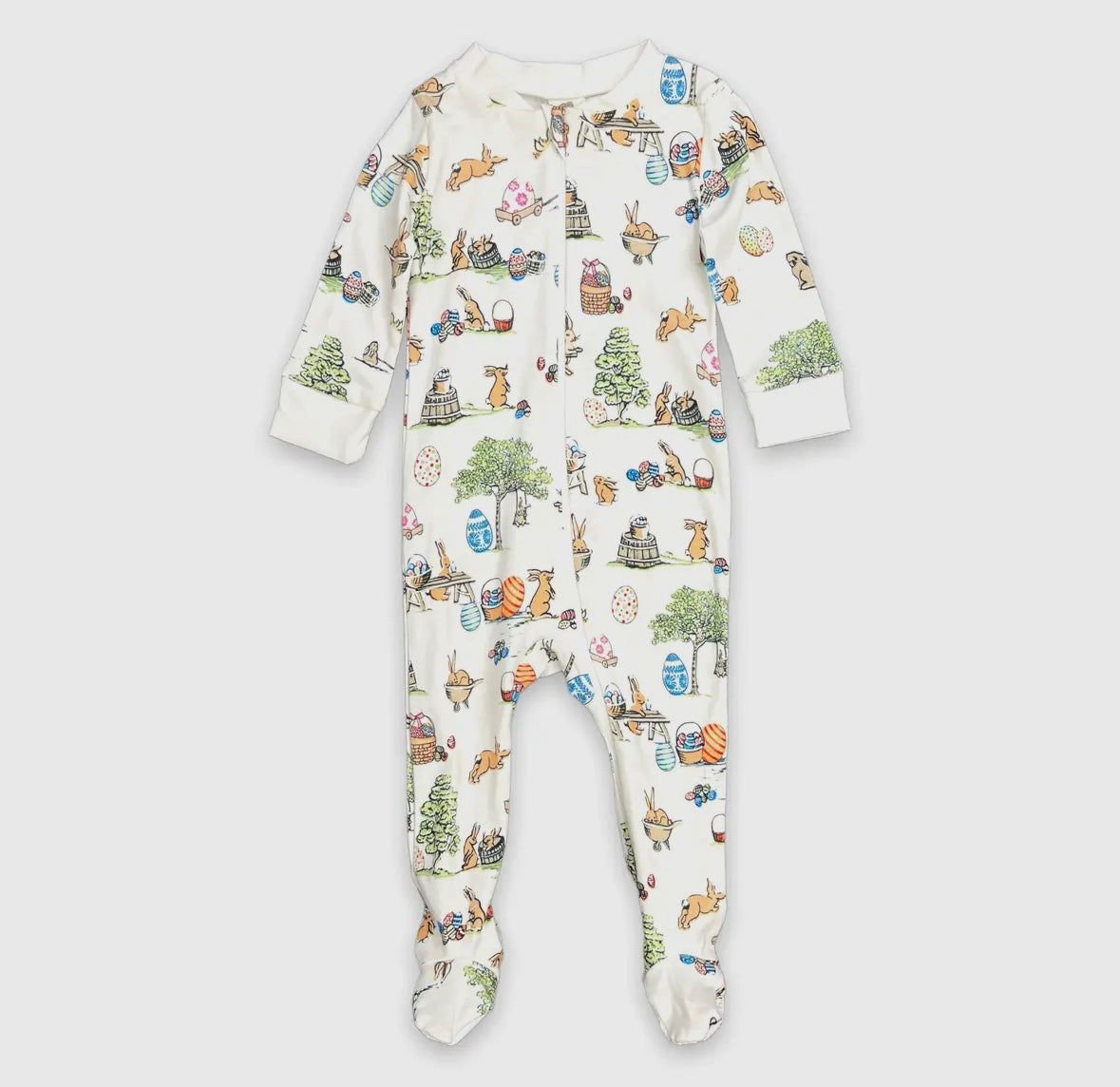 Full Zip Footed Pajama - Egg Hunt
