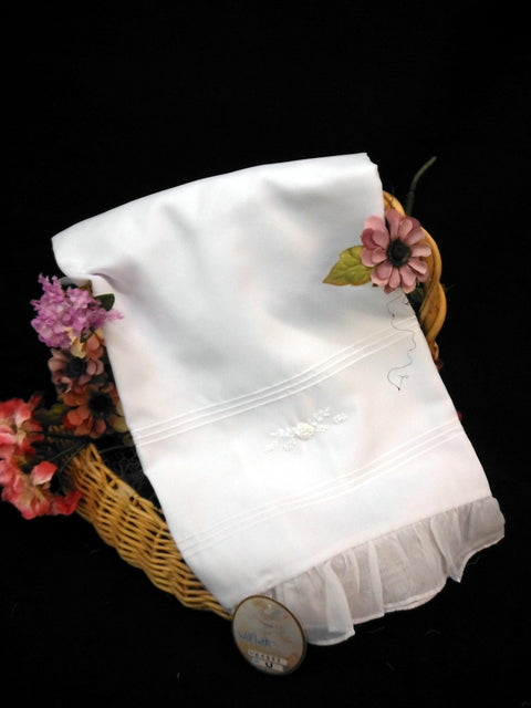 Precious Sheer Embroidered Blanket and Bib set