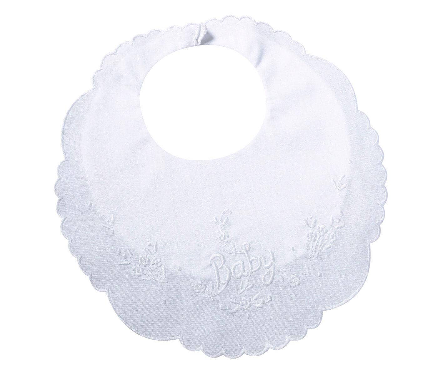 White Cotton Baby Bib