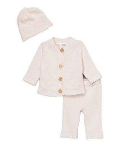 Pink Button Cardigan Set