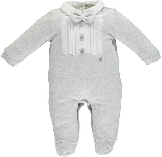 Gray Babygrow Shirt And Tie Style