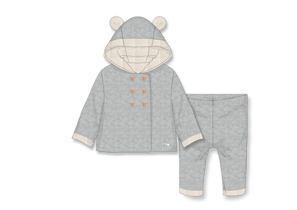 Unisex 2 Piece Knit Set: Grey