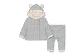 Unisex 2 Piece Knit Set: Grey