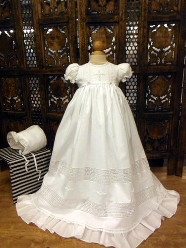 Embroidery Cross Christening Gown