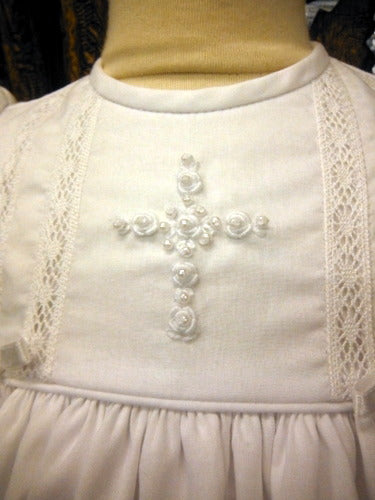 Embroidery Cross Christening Gown