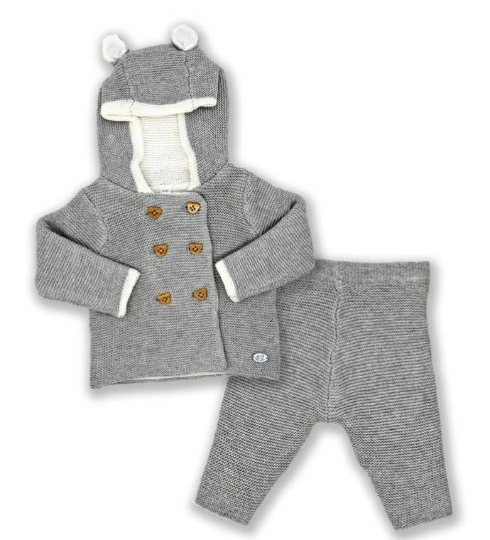 Unisex 2 Piece Knit Set: Grey