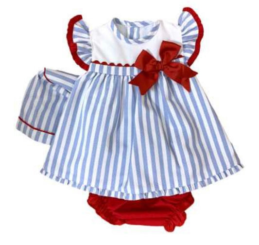 Girl Dress with Bonnet