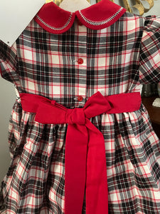 Smocked plaid dress