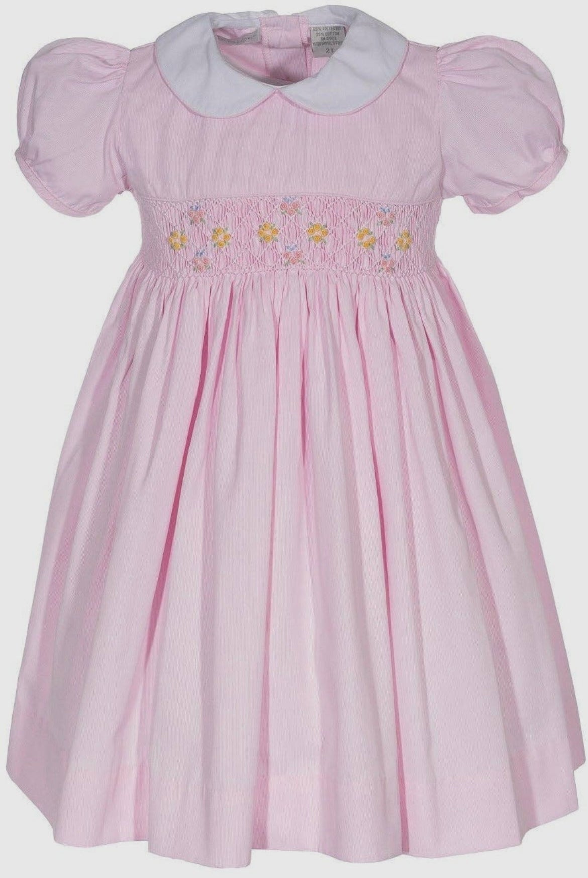 Toddler Girl Pink Picque Classic Pink Dress